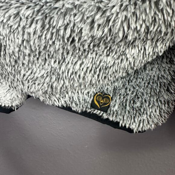 Wooly Bully Women Size XL Cowl Neck Fleece Sweater Gray Pull Over - Picture 3 of 7